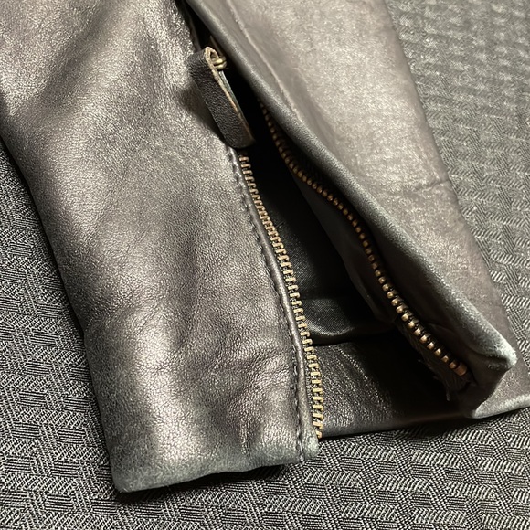 KC Collections Black Leather Coat Size Medium - Picture 7 of 7